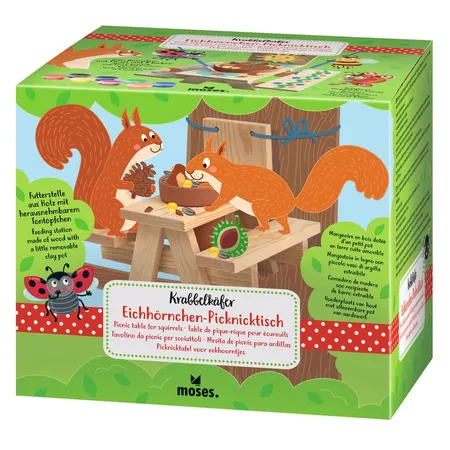 moses. Krabbelkäfer Eichhörnchen-Picknicktisch, zum Selbstgestalten