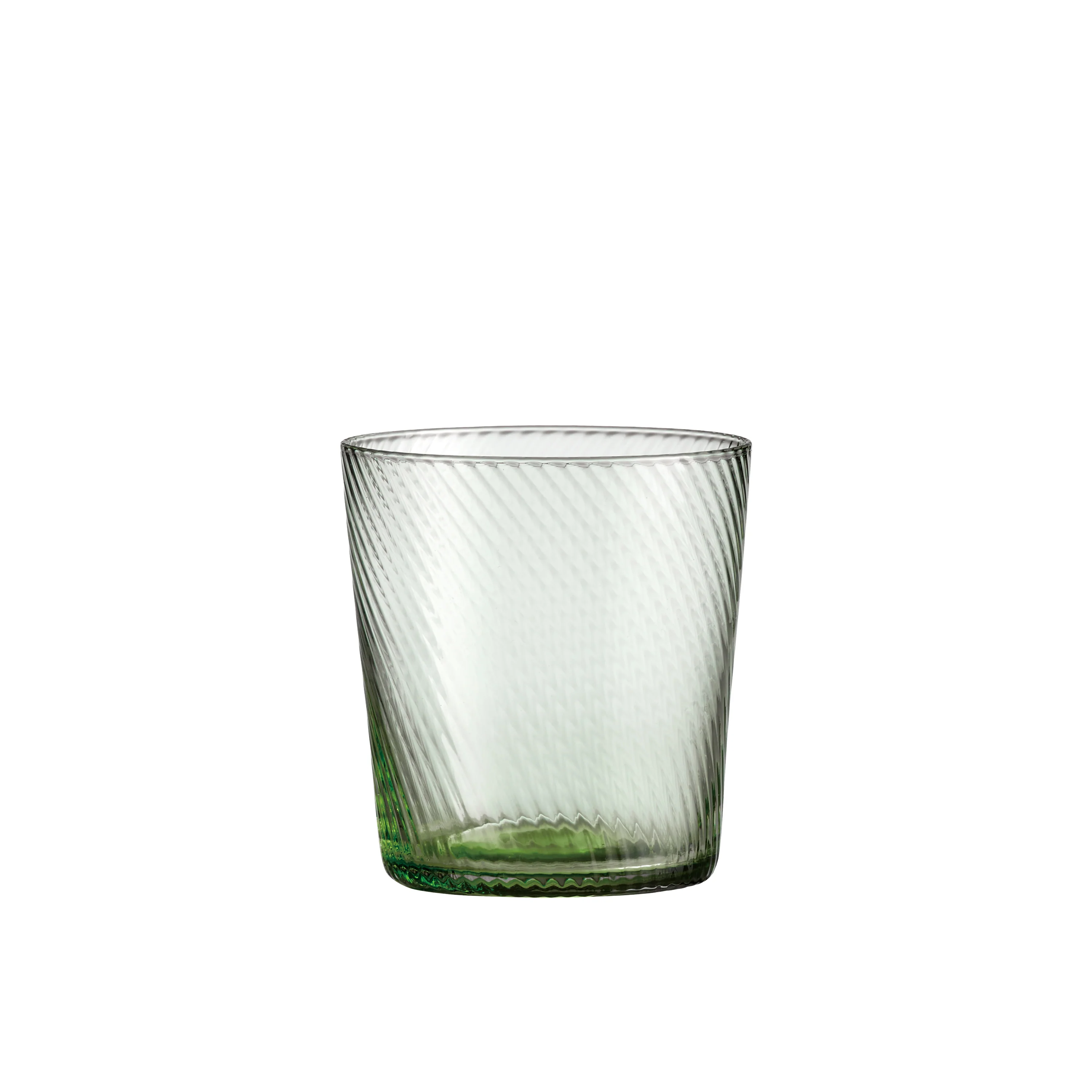RAW  Unique Swirl Low Water glas, grøn - 30 cl.