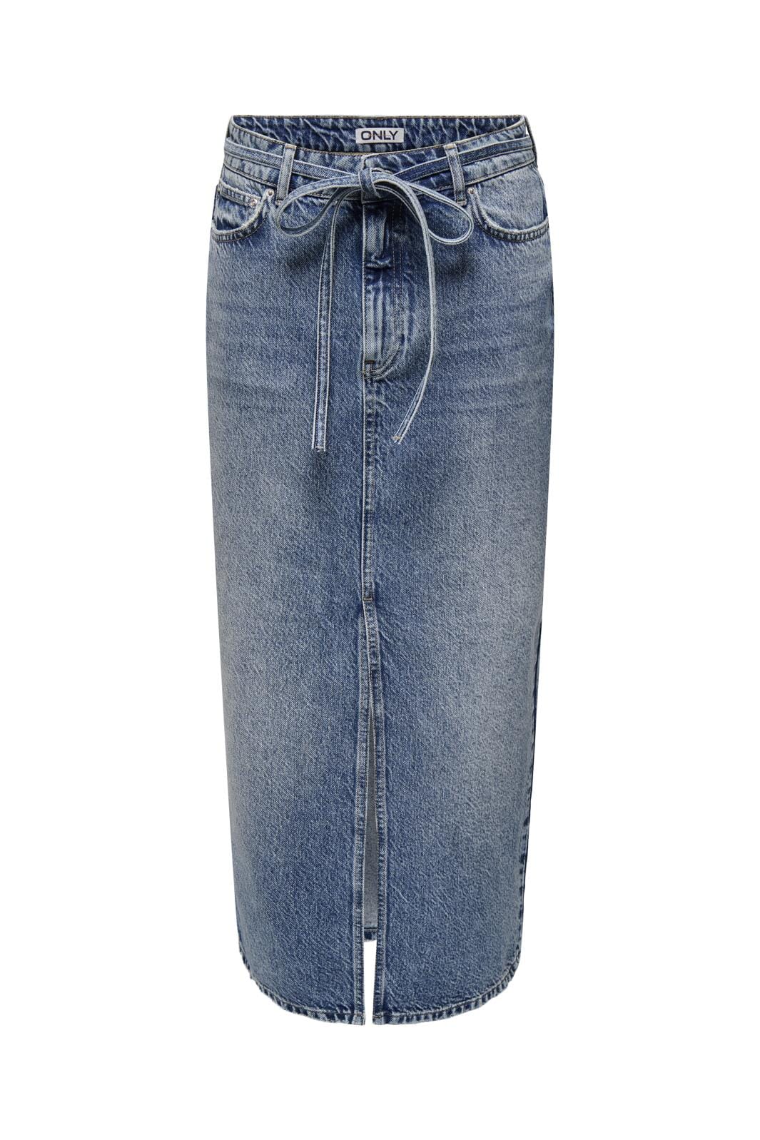 Only Onlgianna Belted Midi Skirt Dot 4671715 medium blue denim