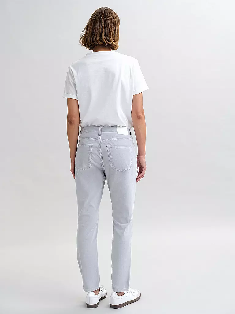 OPUS Samthose Slim Fit EVITA GLAZED hellgrau