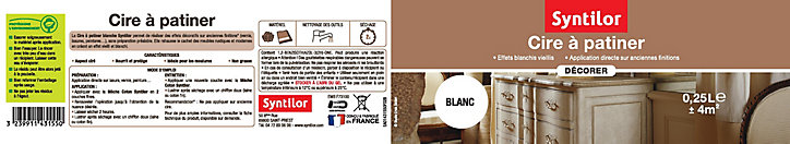 Cire à patiner blanche Syntilor 250 g