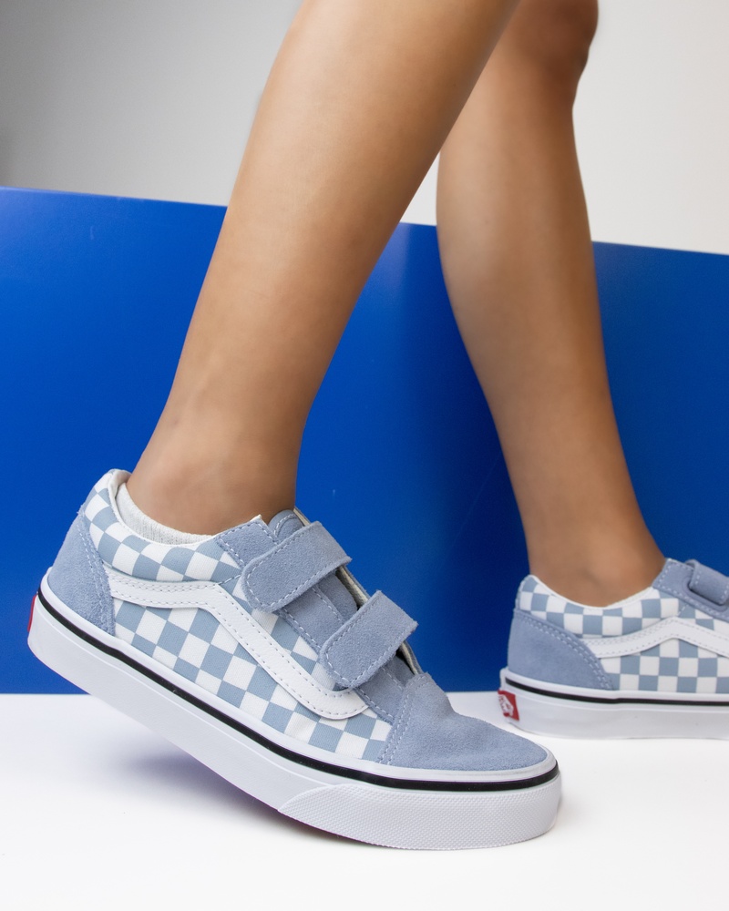Vans Old Skool V Klittenbandschoenen  - blauw