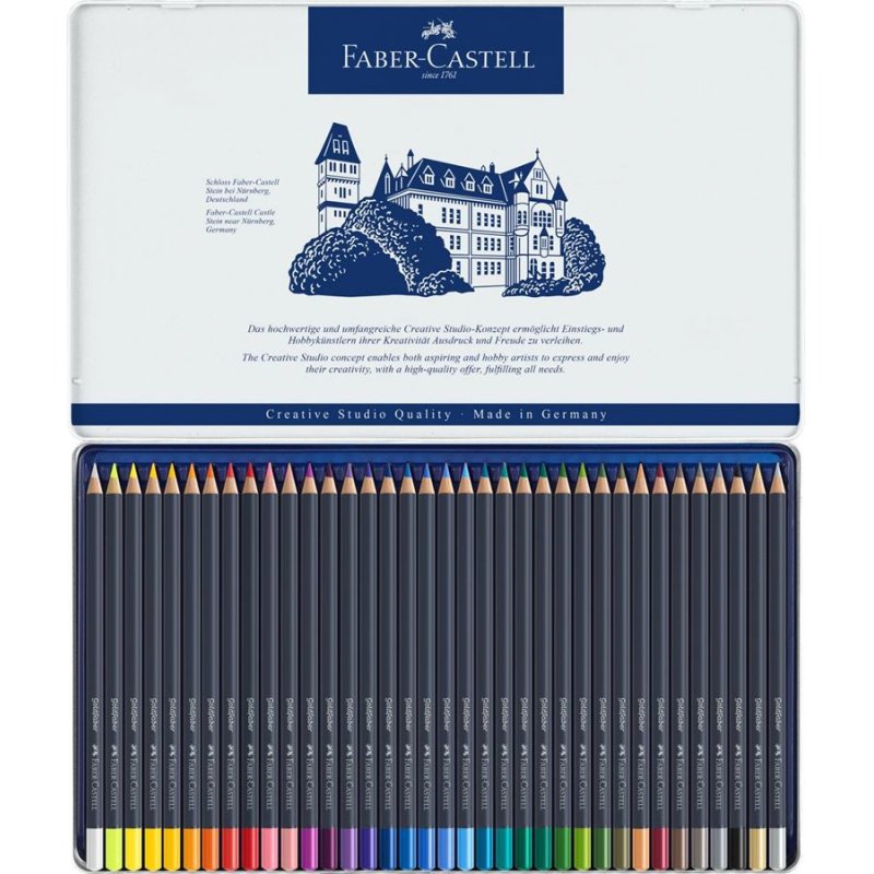 FABER-CASTELL Crayons de couleur GOLDFABER, étui en métal