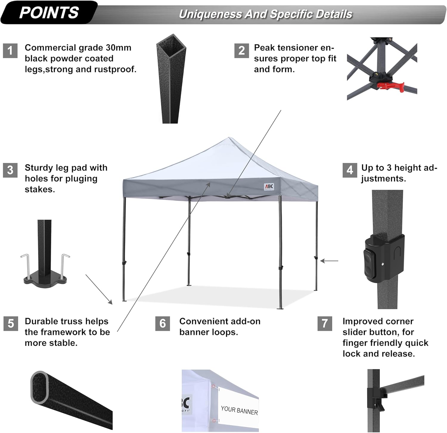 ABCCANOPY Pavillon WASSERDICHT Flatpavillon Pop-up Gartenzelt Festzelt