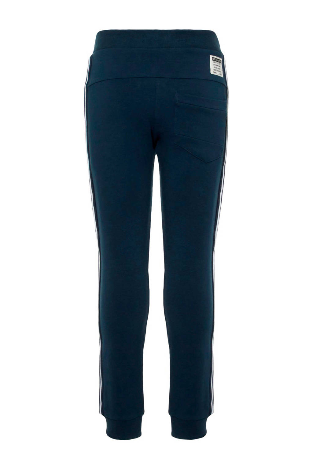 NAME IT joggingbroek met zijstreep donkerblauw