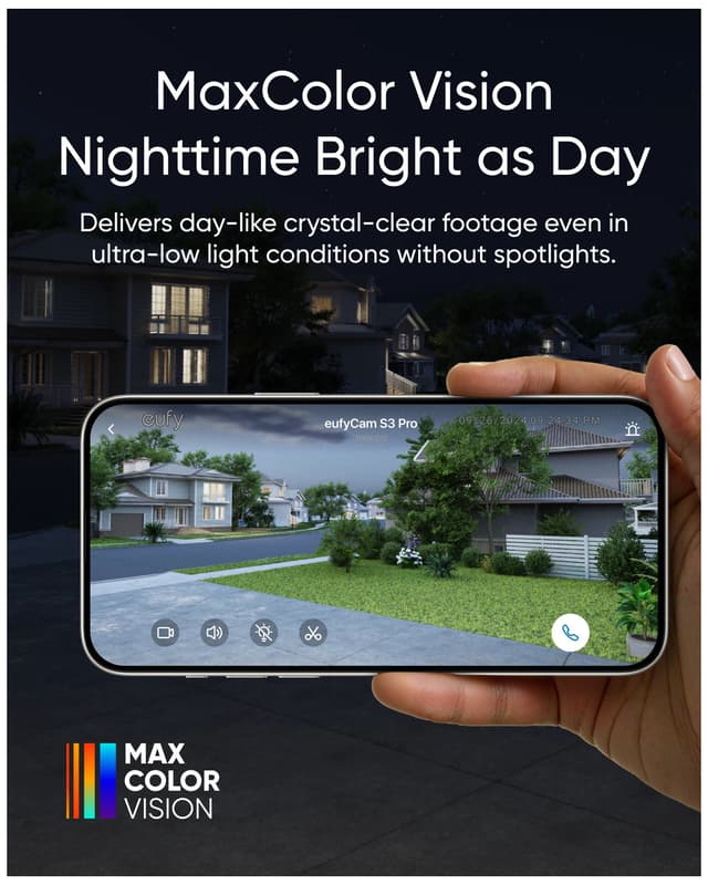 Eufy eufyCam S3 Pro 4K sikkerhedskamera (2-pakke)