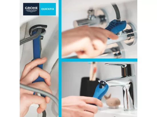 Mitigeur lavabo GROHE Start noir M + microfibre