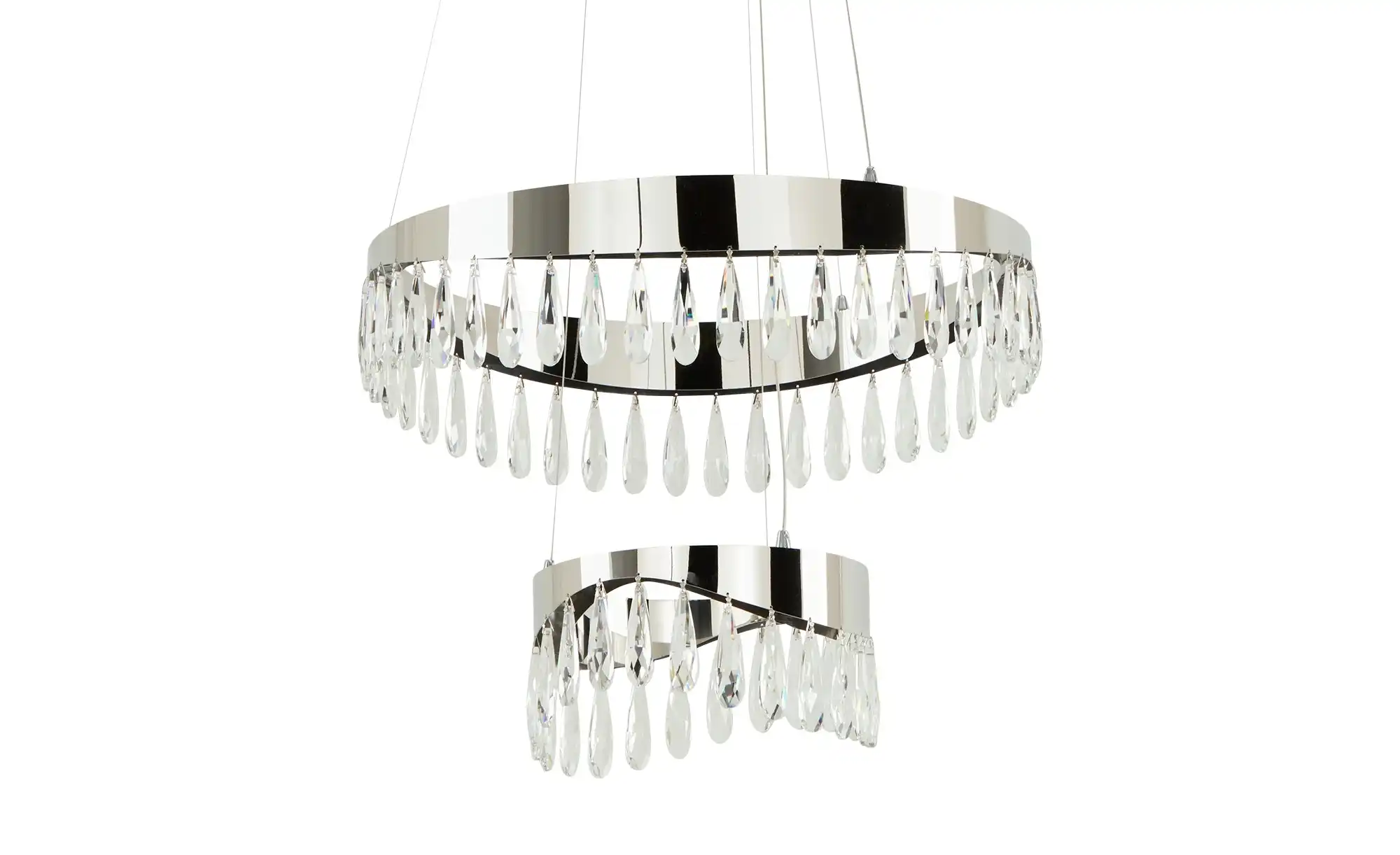 KHG LED-Kristall-Pendelleuchte, chrom