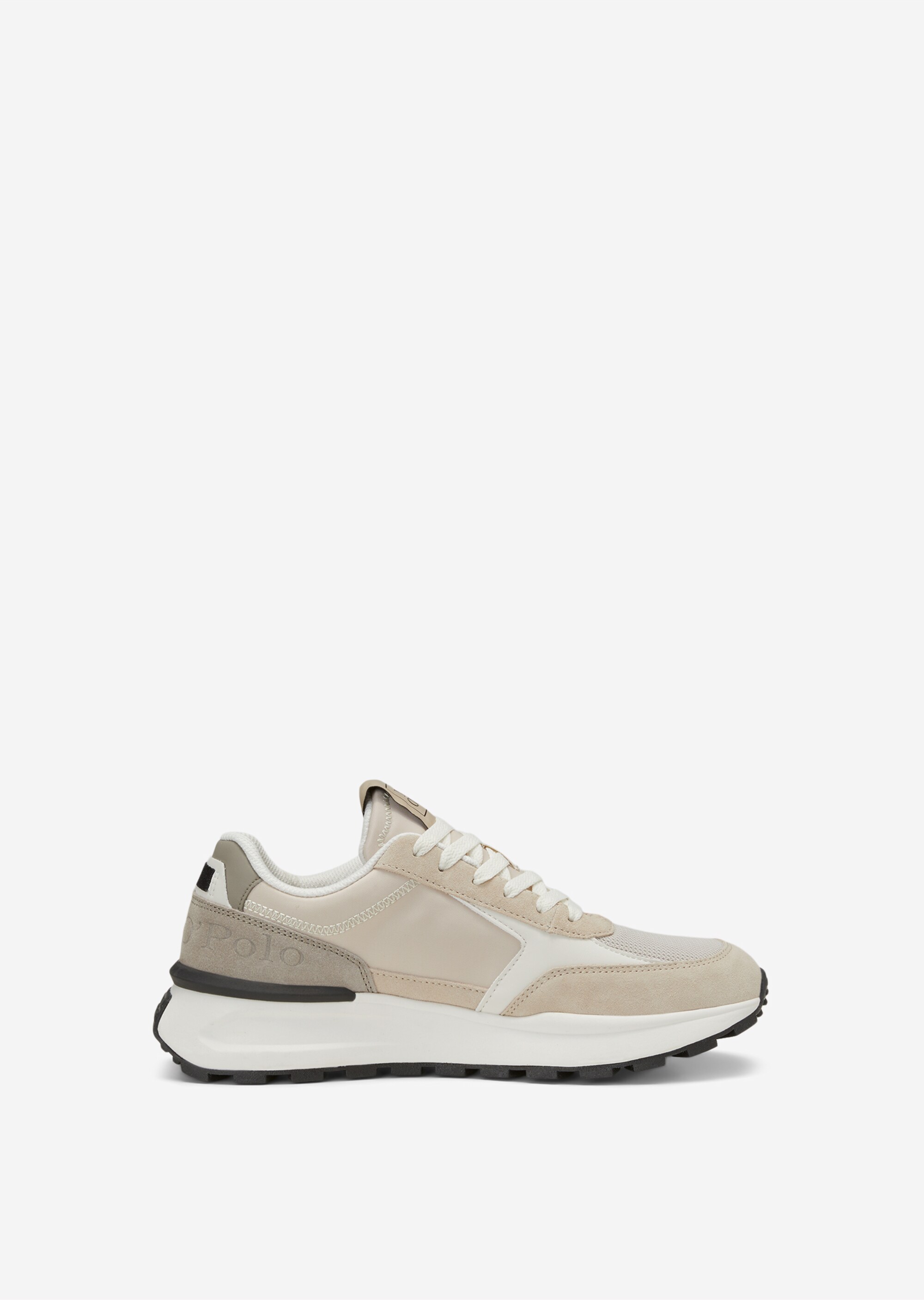 Sneaker aus Leder-Polyester-Mix