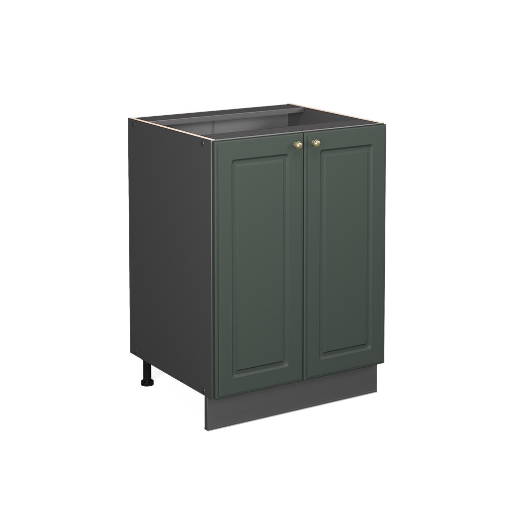 Vicco Unterschrank Küchenschrank Küchenmöbel Fame-Line Anthrazit Grün-Gold Landhaus 60 cm Küche Einbauküche Drehtür Einlegeboden Blende Küchenzeile