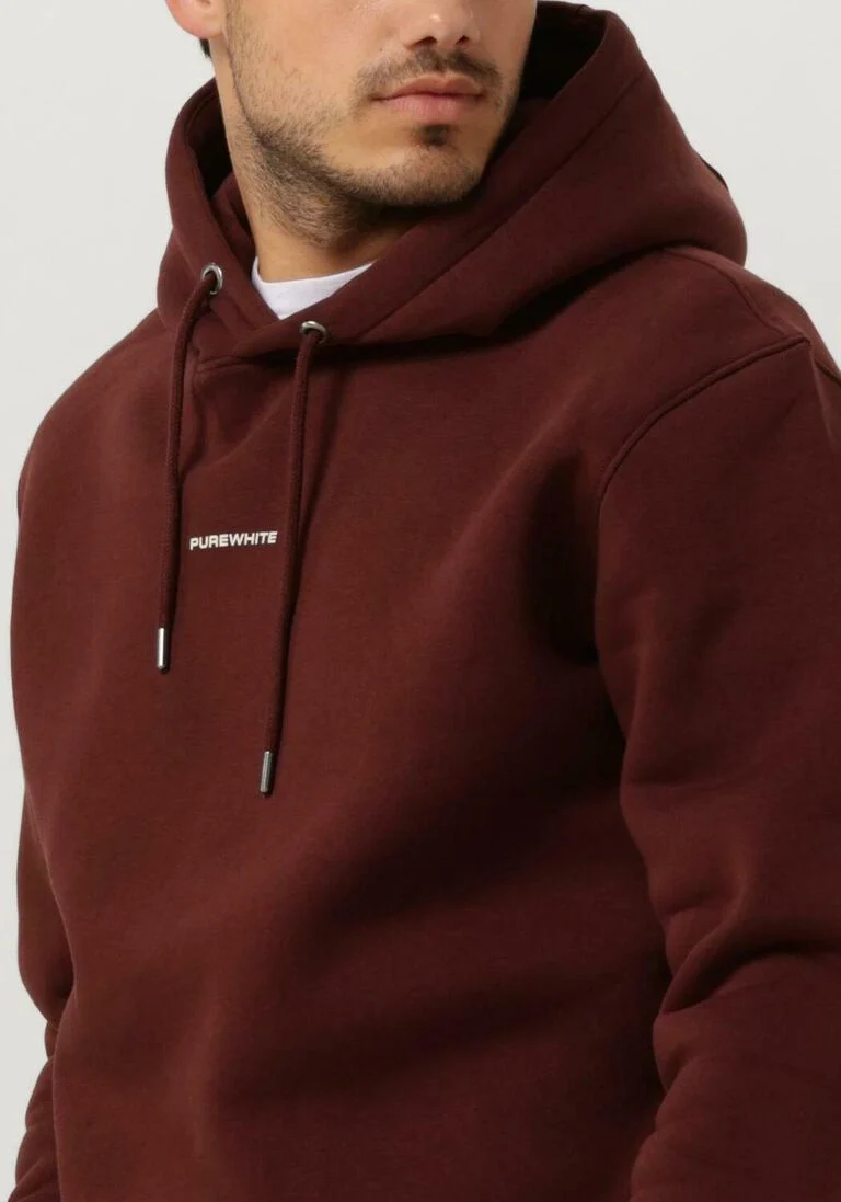 PUREWHITE bordeaux purewhite sweater seasonal logo hoodie