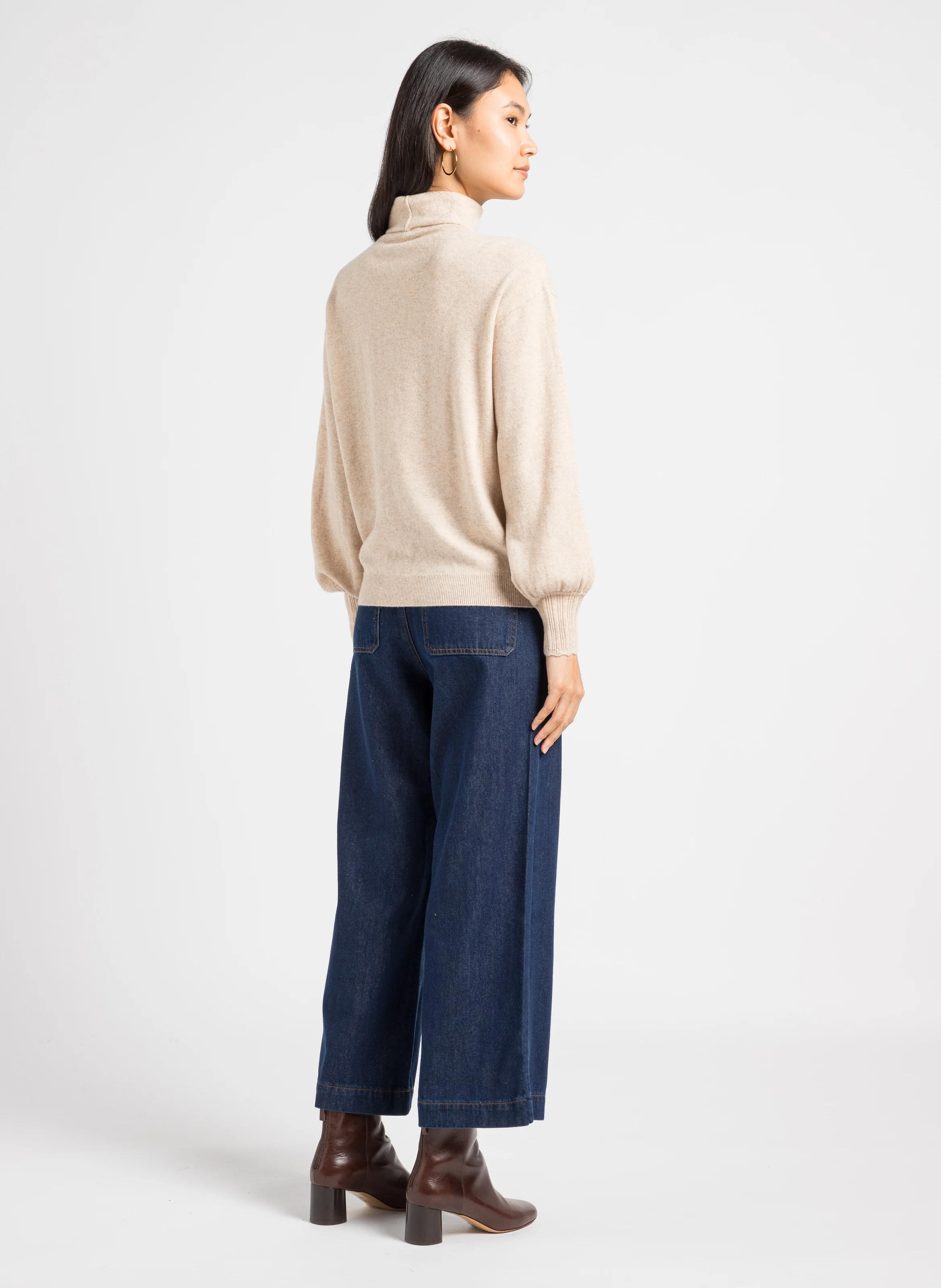 ATLANTA - Jean taille haute flare | Bleu