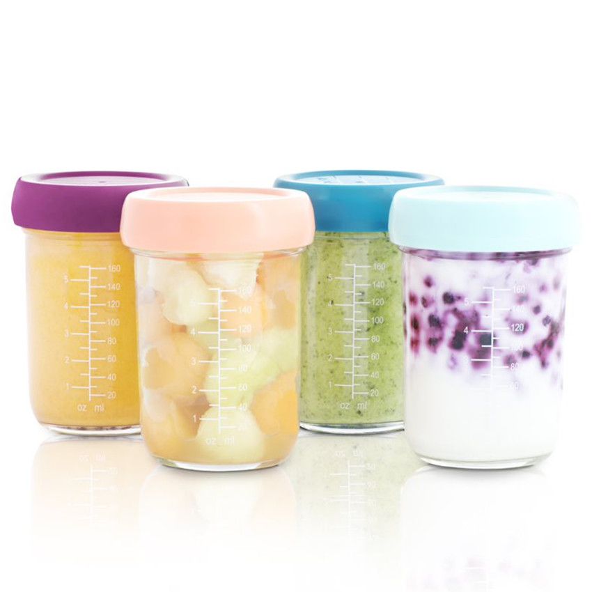 Lot de 4 Babybols en verre - 240ml - Ecru