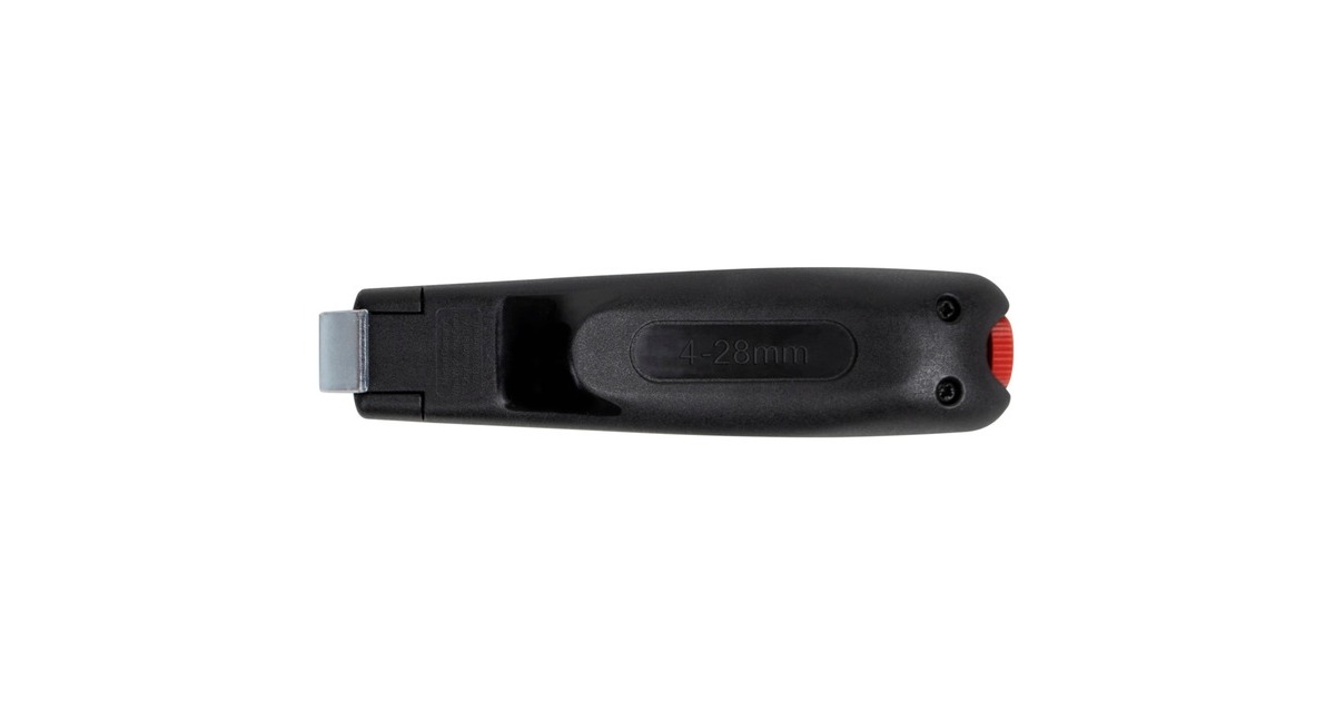 WihaOntmantelingsgereedschap met zelfdraaiend sleepmes kabelstrip-/ontmantelingsgereedschap  (Zwart/rood, voor ronde kabel)