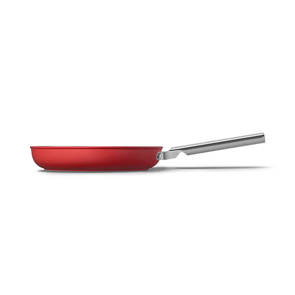 Poêle aluminium antiadhésive 28 cm rouge mat Smeg