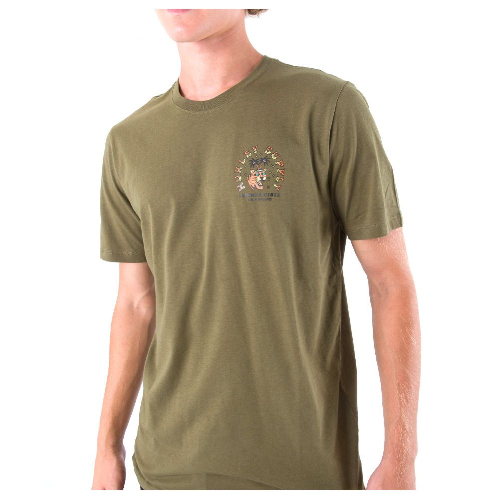 Hurley EVD SUMMER VIBES - Tee-shirt Homme olive