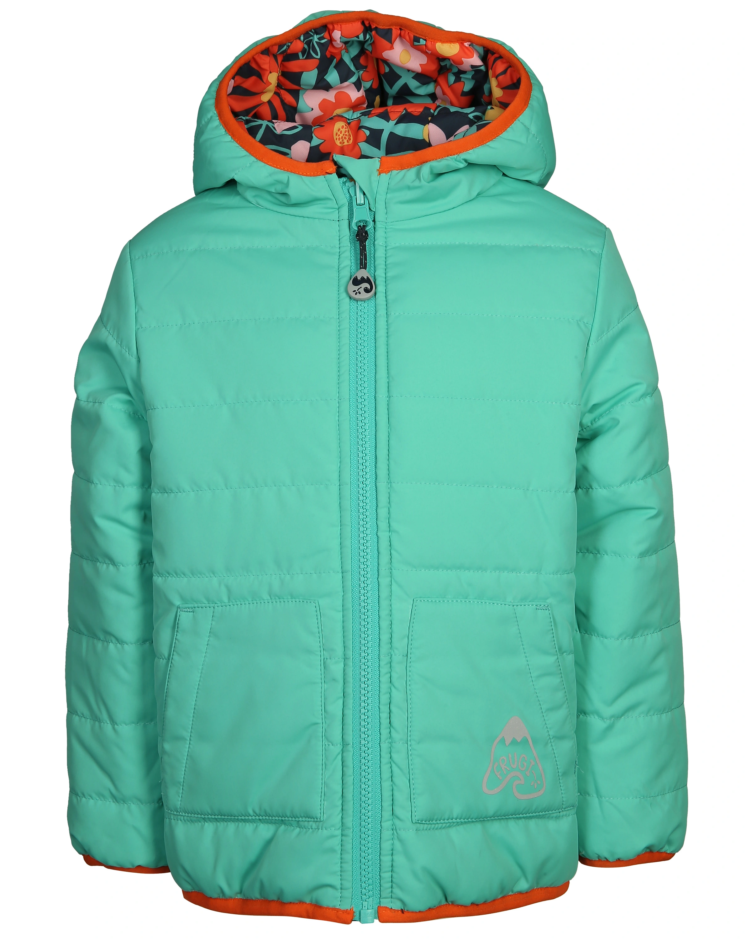 Steppjacke TOASTY - DAHLIA zum Wenden in bunt/türkis
