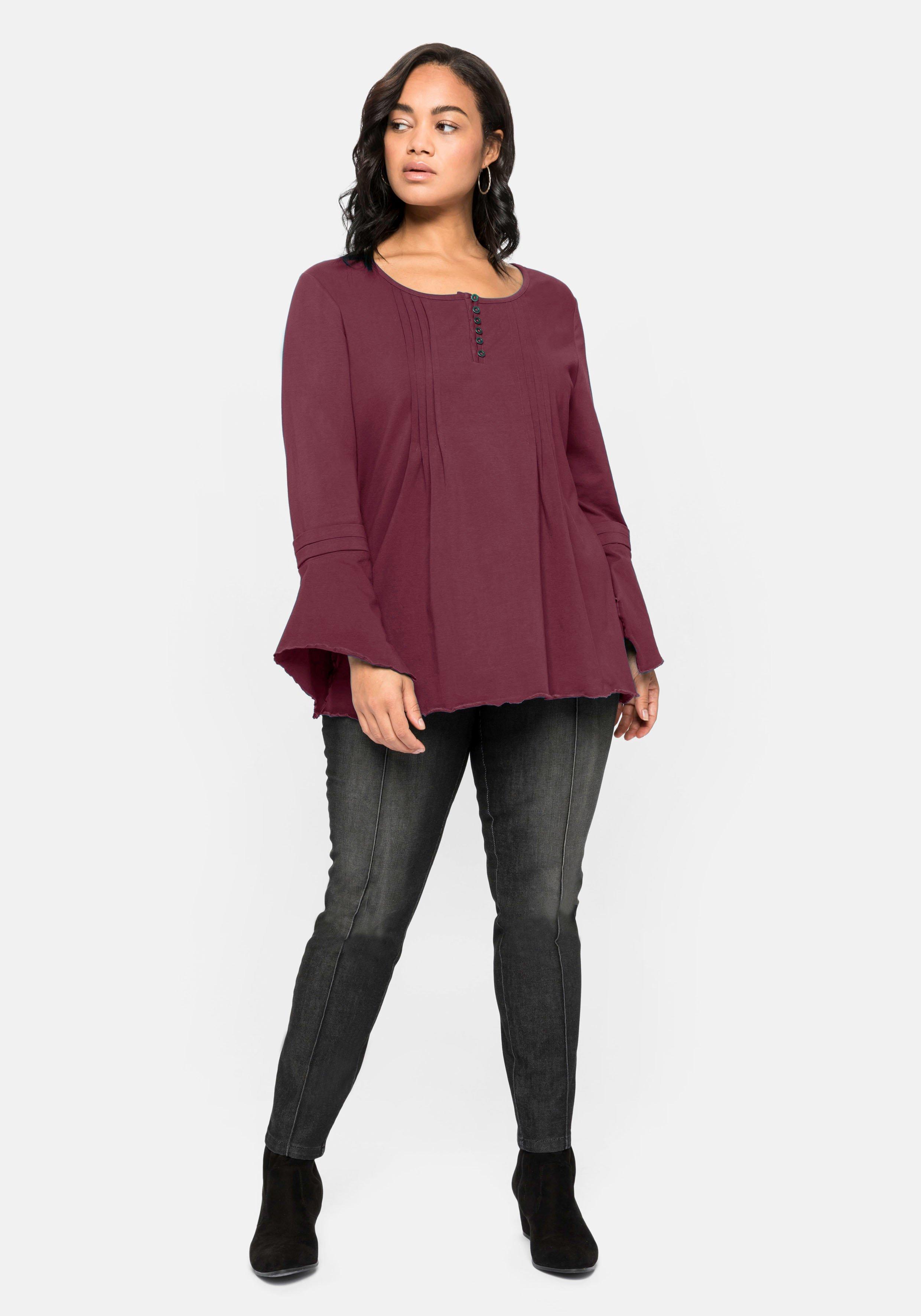 Langarmshirt mit Ärmeln in Zipfelform