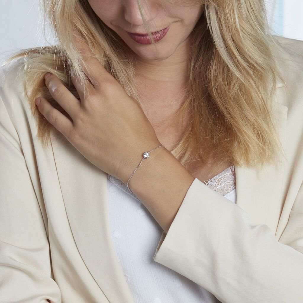 Bracelet Abha Argent Blanc Oxyde De Zirconium