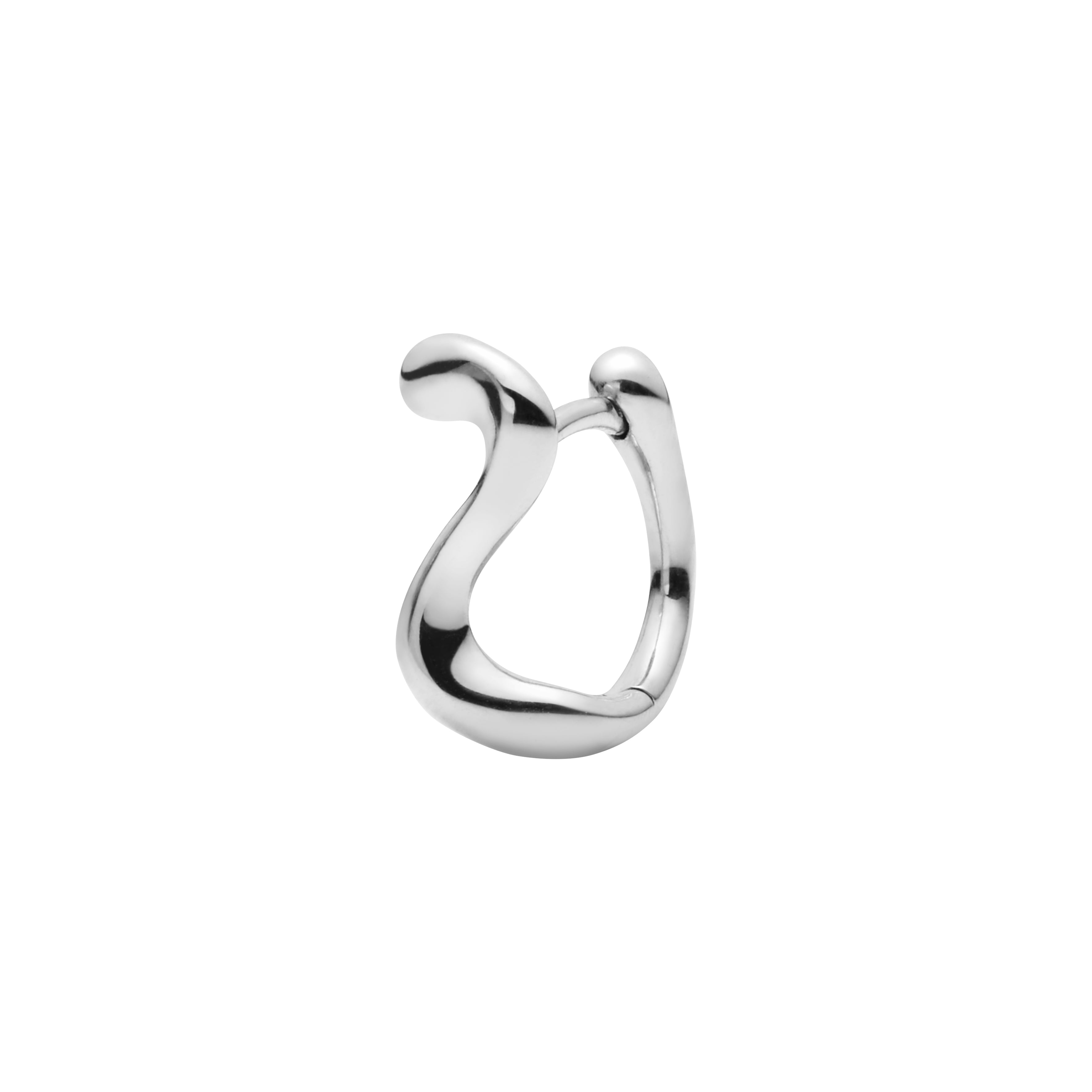 Maria Black  Lotus 9 Huggie ørering - sølv