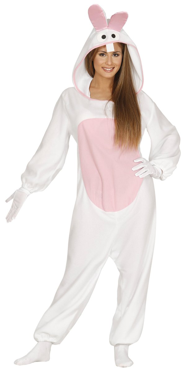 White Bunny Kostuum L