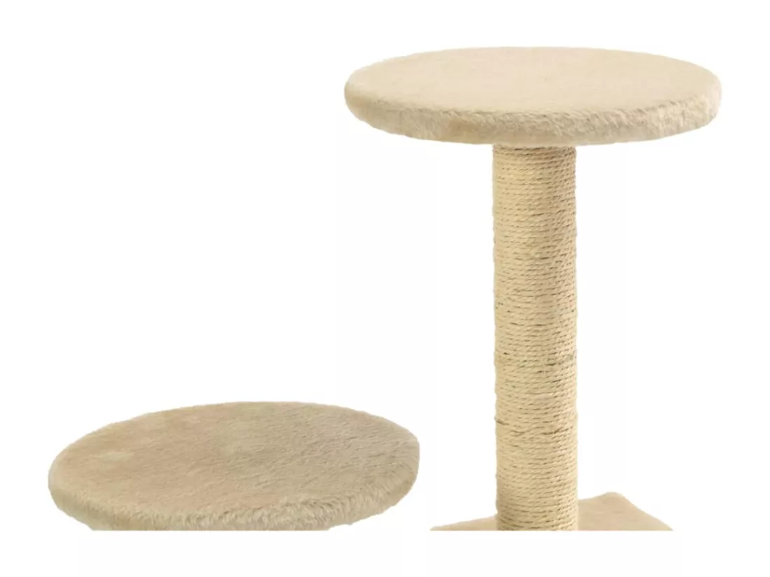 Arbre à chat avec griffoir en sisal 60 cm Beige
