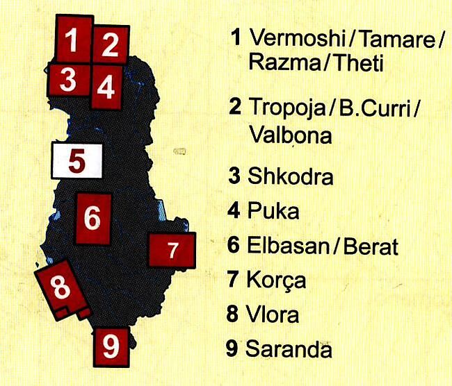 SHKSM - 5 ALBANIA TIRANA DURRES KRUJA 1 50 000
