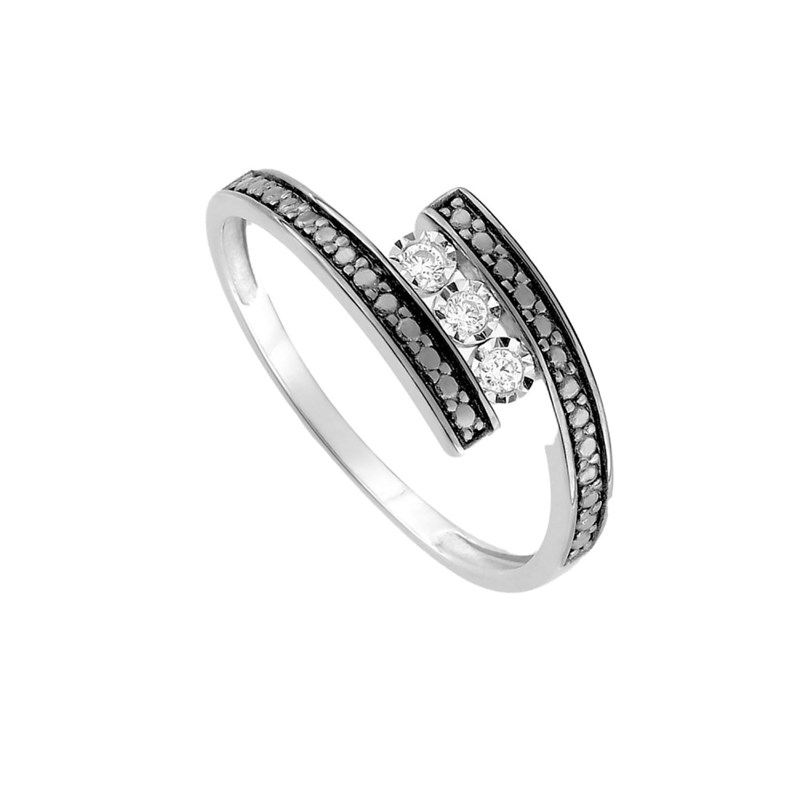 Bague Femme - Or 18 Carats - Diamant 0,05 Carats