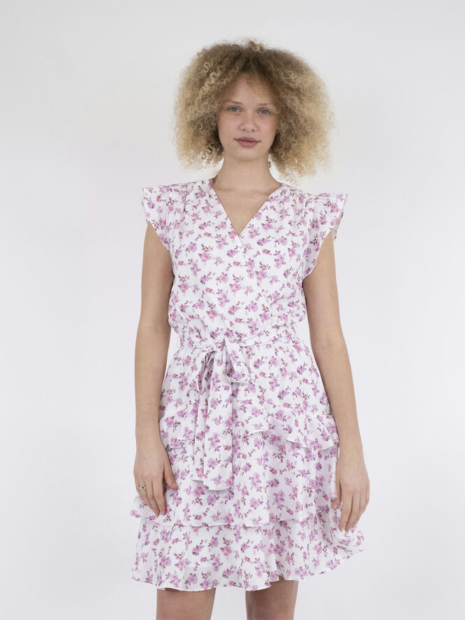 Neo Noir Darby Fleur Print Dress Light pink