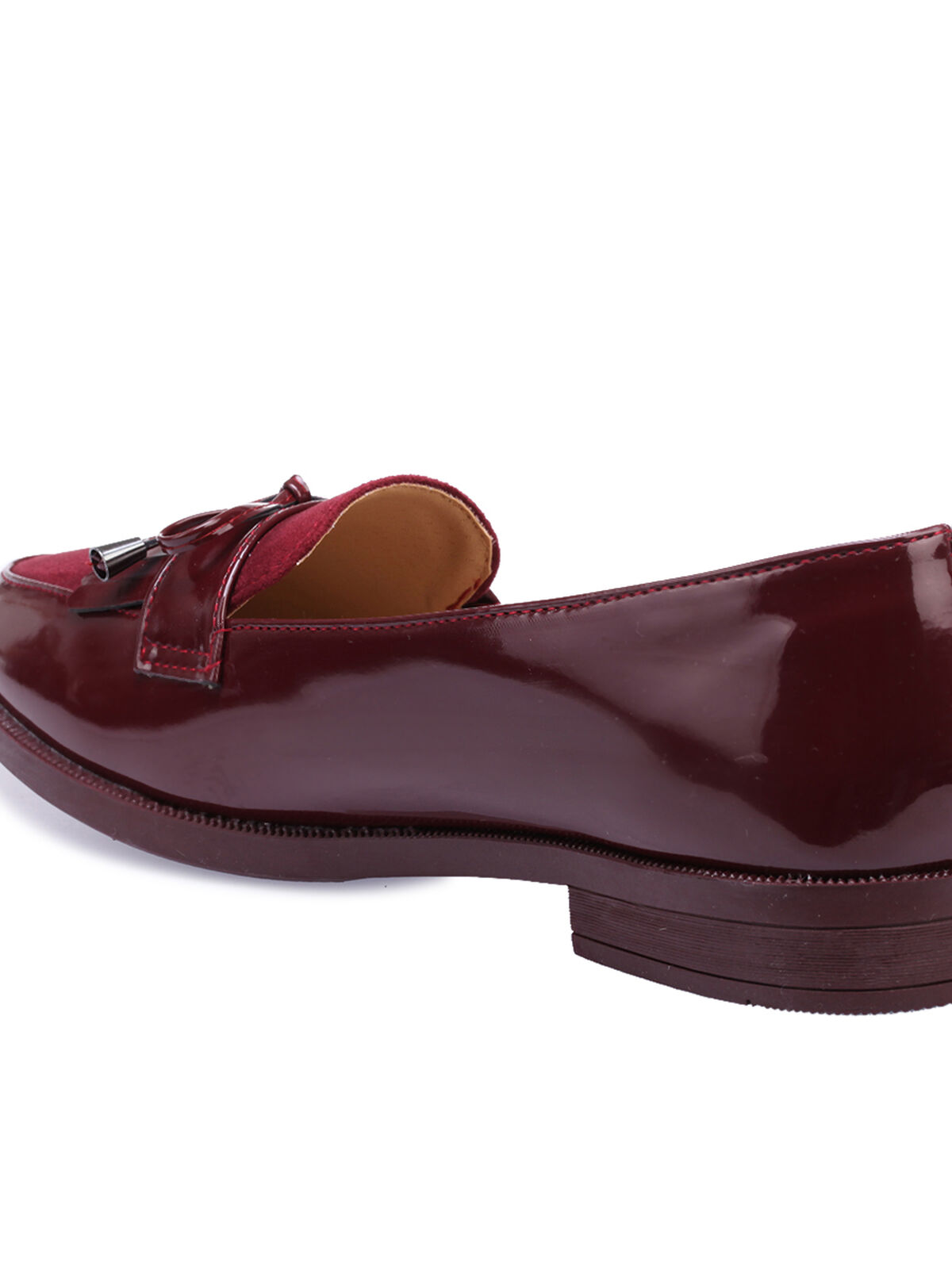 Mocassins à franges- Rouge