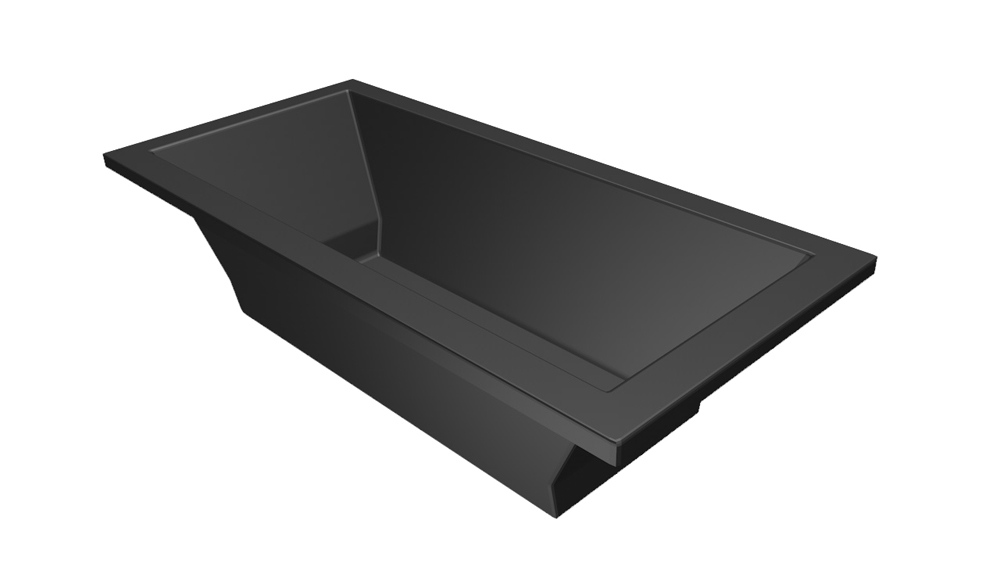 Xenz Society ligbad 190x90x50cm ebony mat zwart