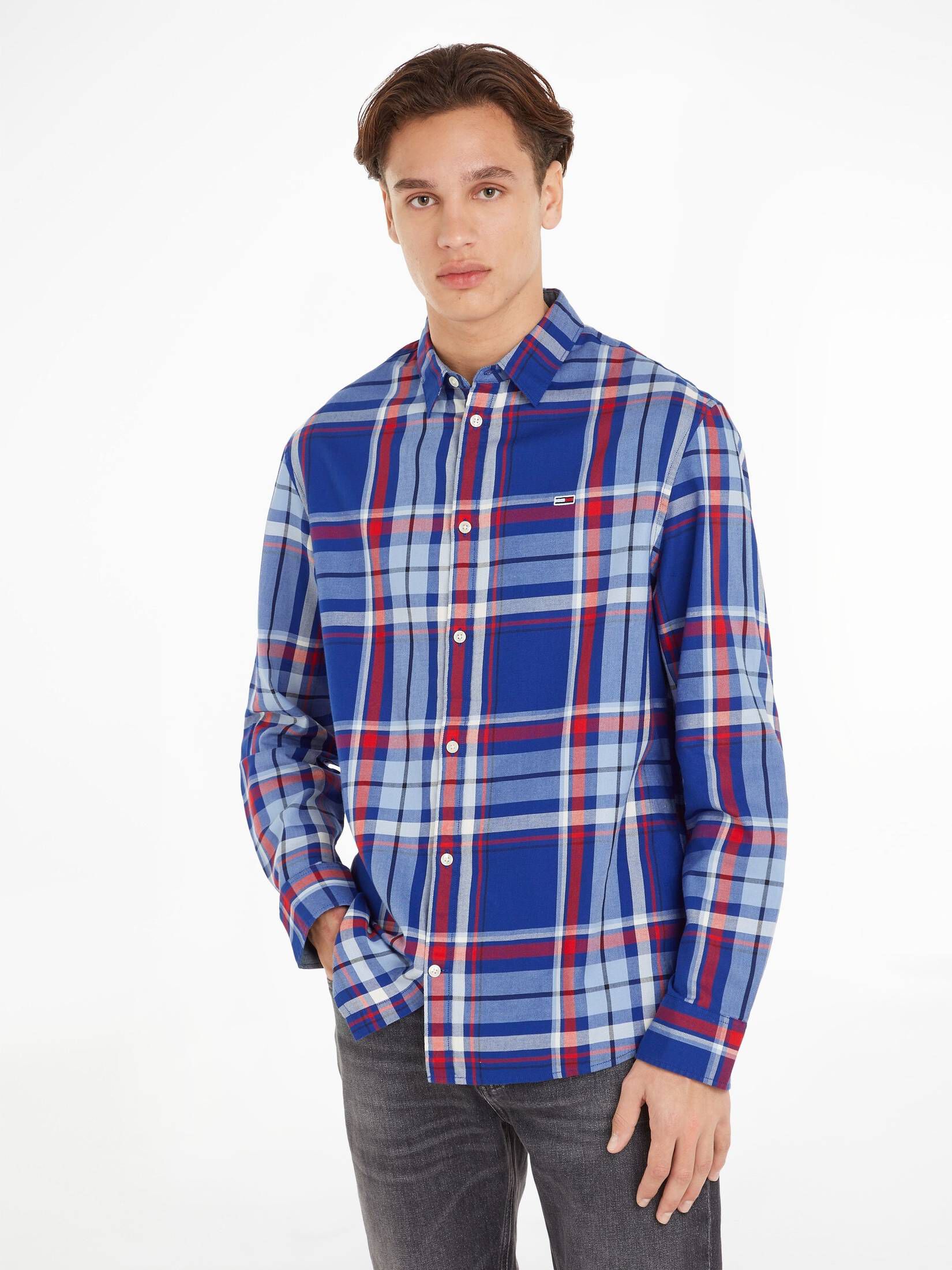 Tommy Jeans| Herren Freizeithemd Classic Fit Langarm