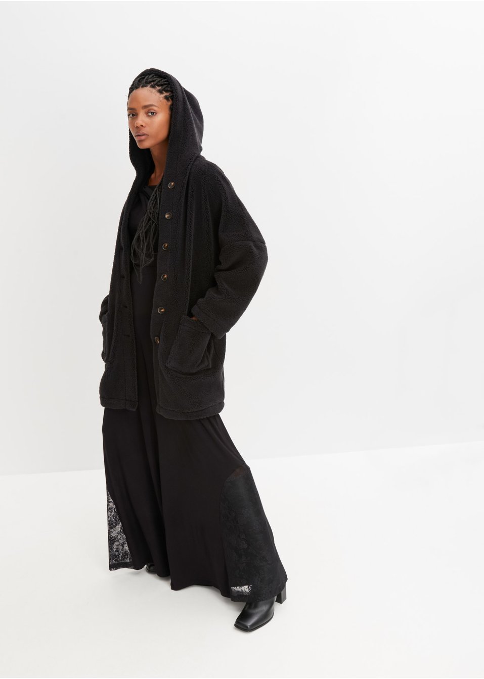 Veste oversize en polaire peluche