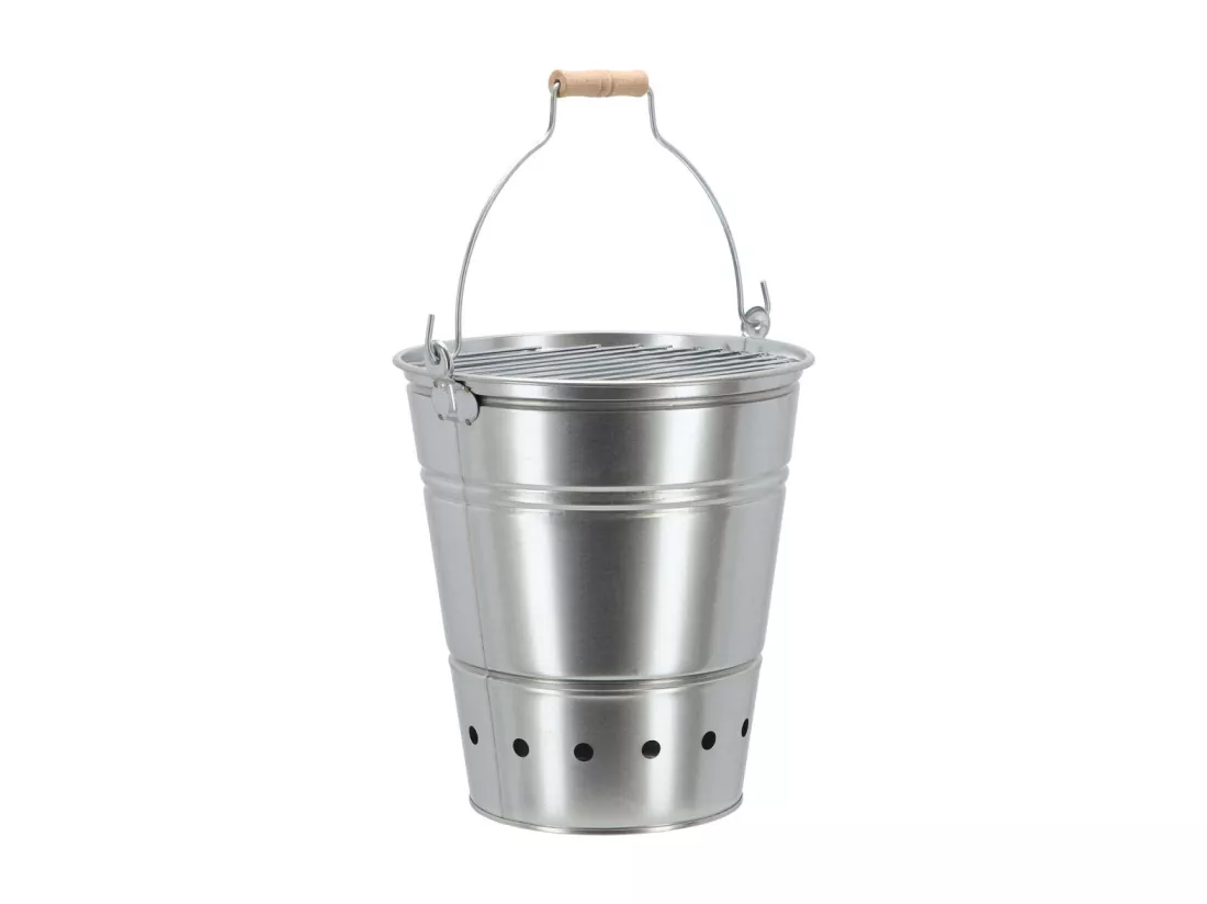 Seau barbecue en métal