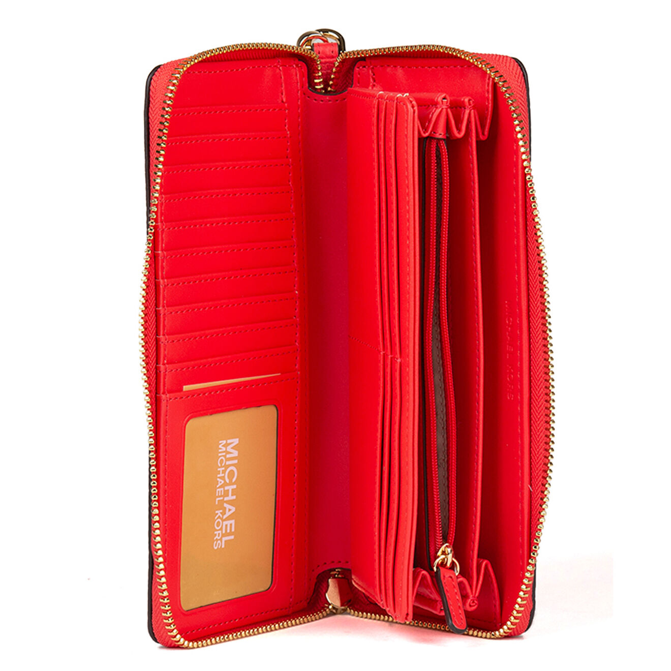 Michael Kors Compagnon en Cuir Jet Set Travel rouge - 21x10 cm
