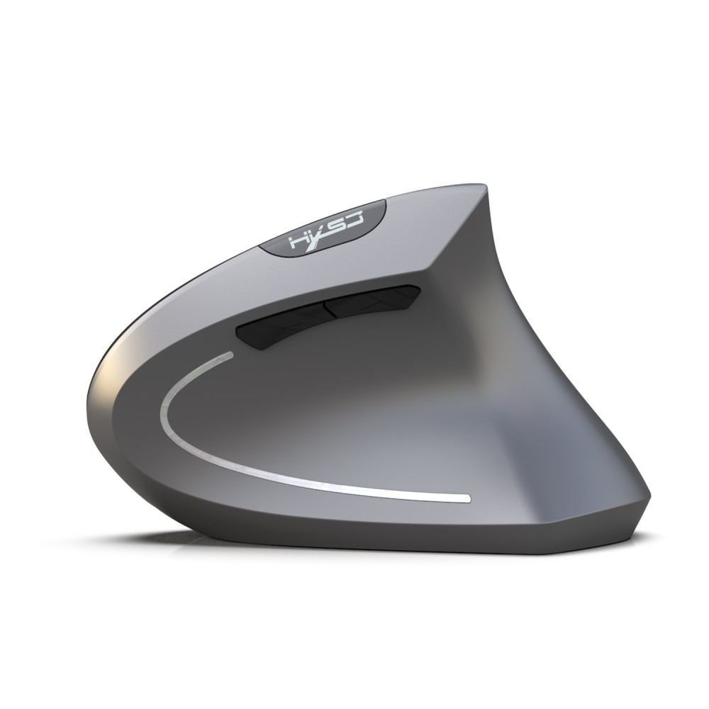 Ergonomische Optische Wireless Bluetooth Maus mit 2400 DPI mit 5 Tasten (Batteriebetrieben) - Grau