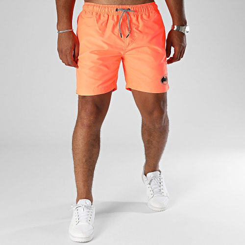Short De Bain Logo Orange Fluo