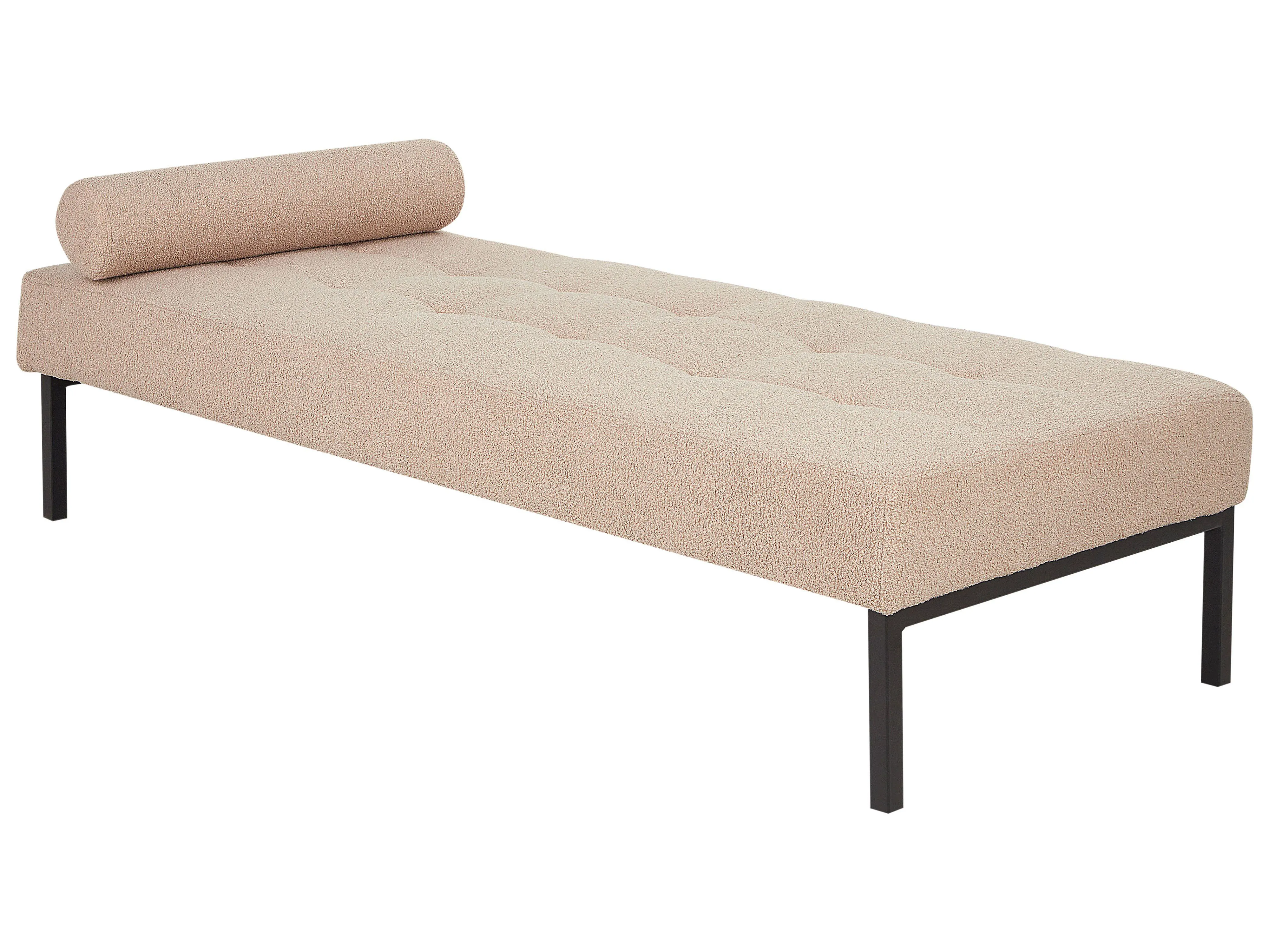 Chaise longue CHINON Bouclé Beige