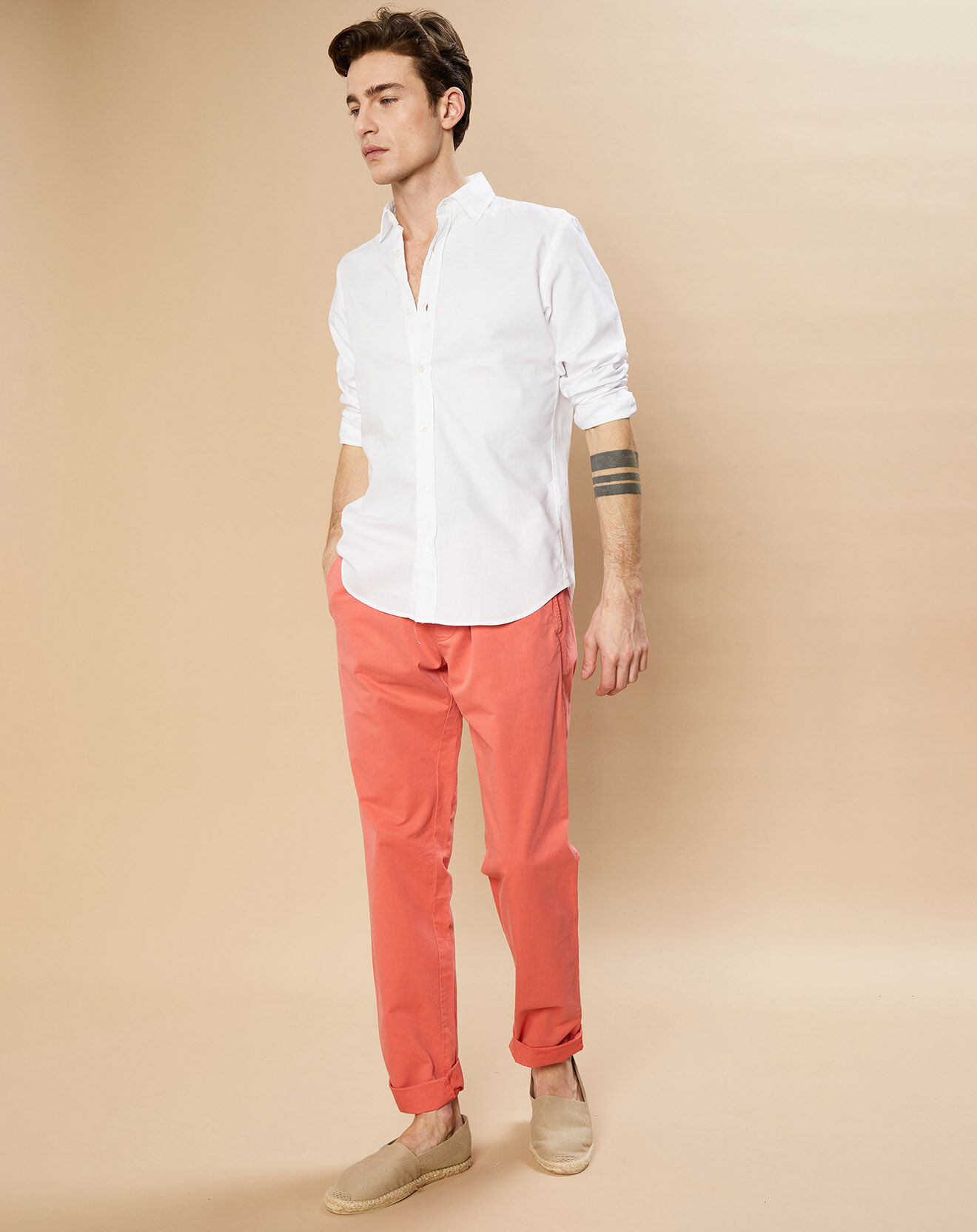Hartford Chemise Slim Sammy blanche