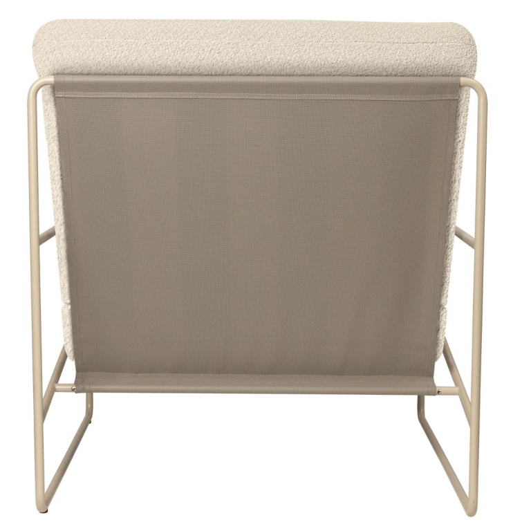 Ferm Living Desert Pure fauteuil zwart onderstel Black/Off-White
