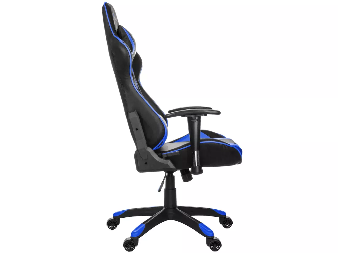 Paracon Knight Fauteuil de gamer avec oreiller cervical et soutien lombaire, bleu.