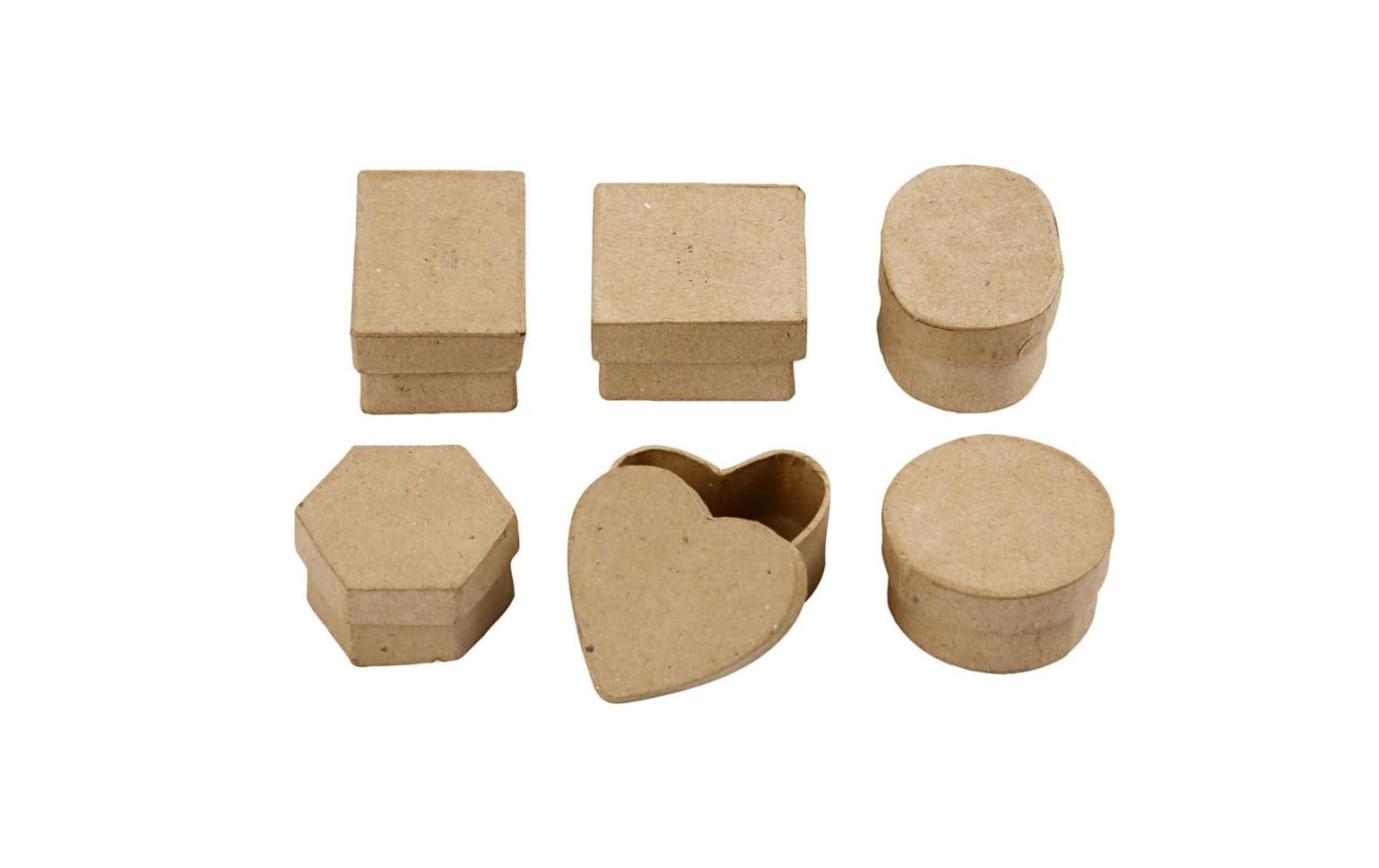 Papp-Schachtel 4-6 cm 6 StückPapp-Schachteln
