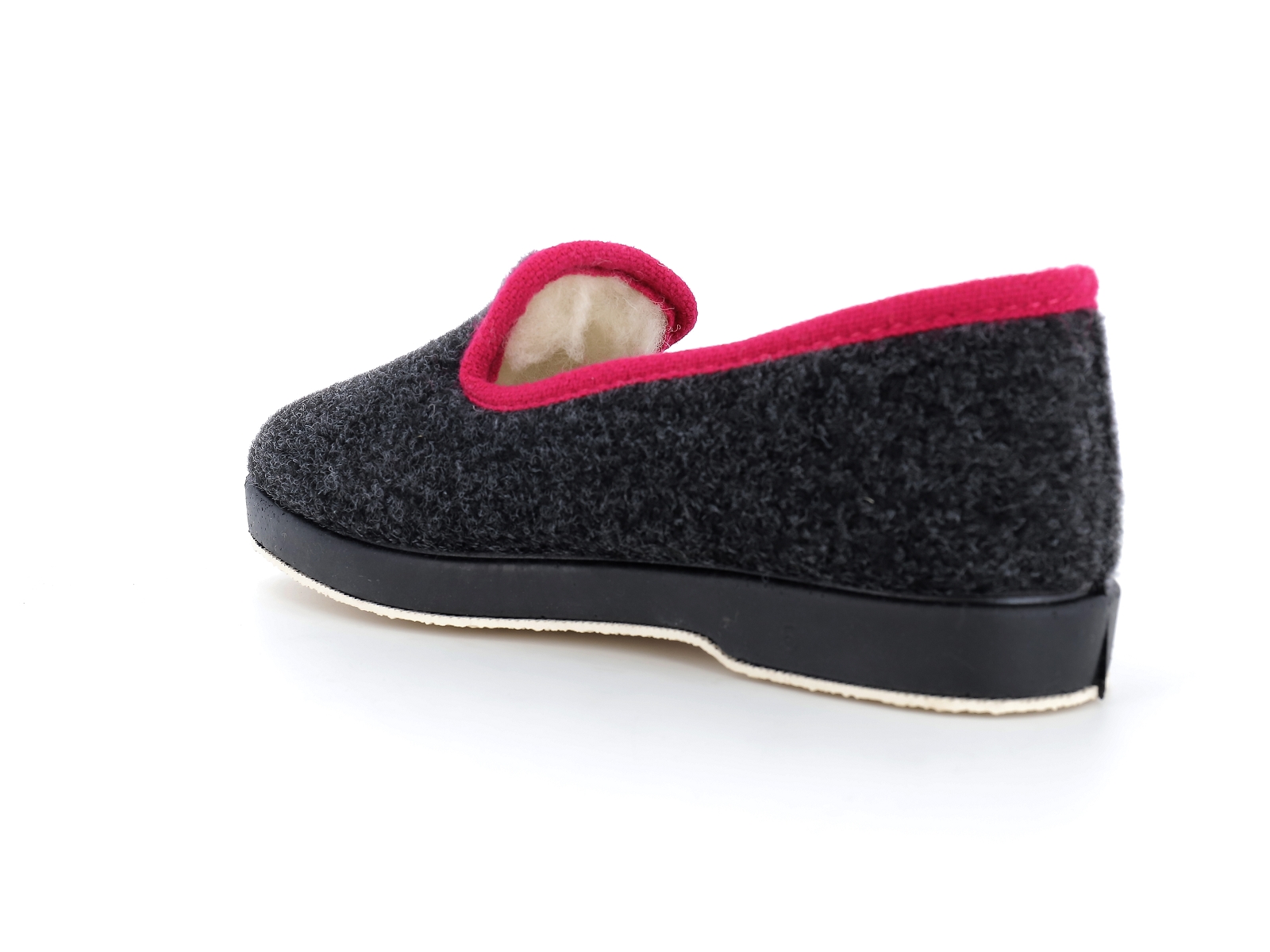 Calzacomodo-2520 PICOS LANA Textile Gris-Rose