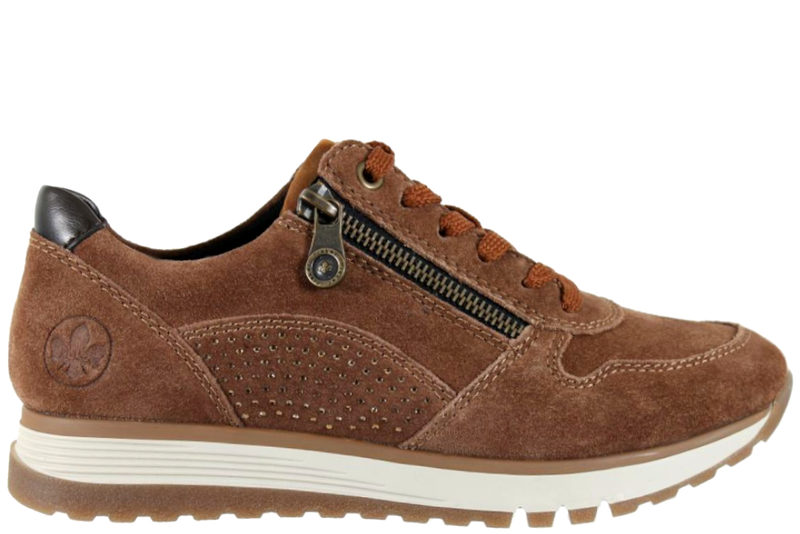 RIEKER SKO I BRUNT NUBUCK