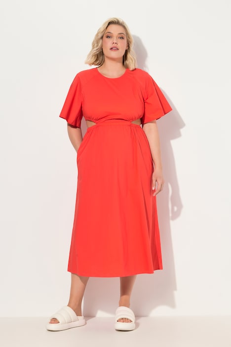 Maxikleid, Cut-Outs, Rundhals, Halbarm