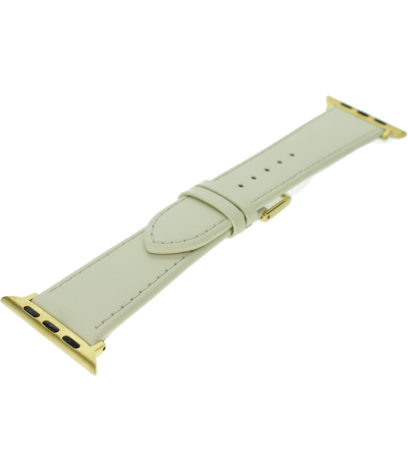 Lifestyle Apple Watch (42/41/40/38 mm) Kalbsleder Ersatz Armband (Handgefertigt) - Beige