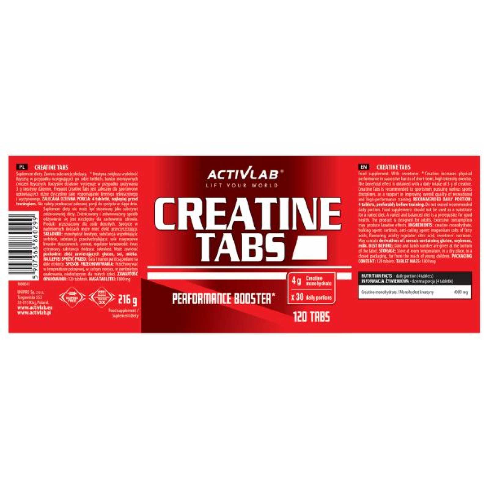 Activlab Creatina Tabs 120 comprimidos