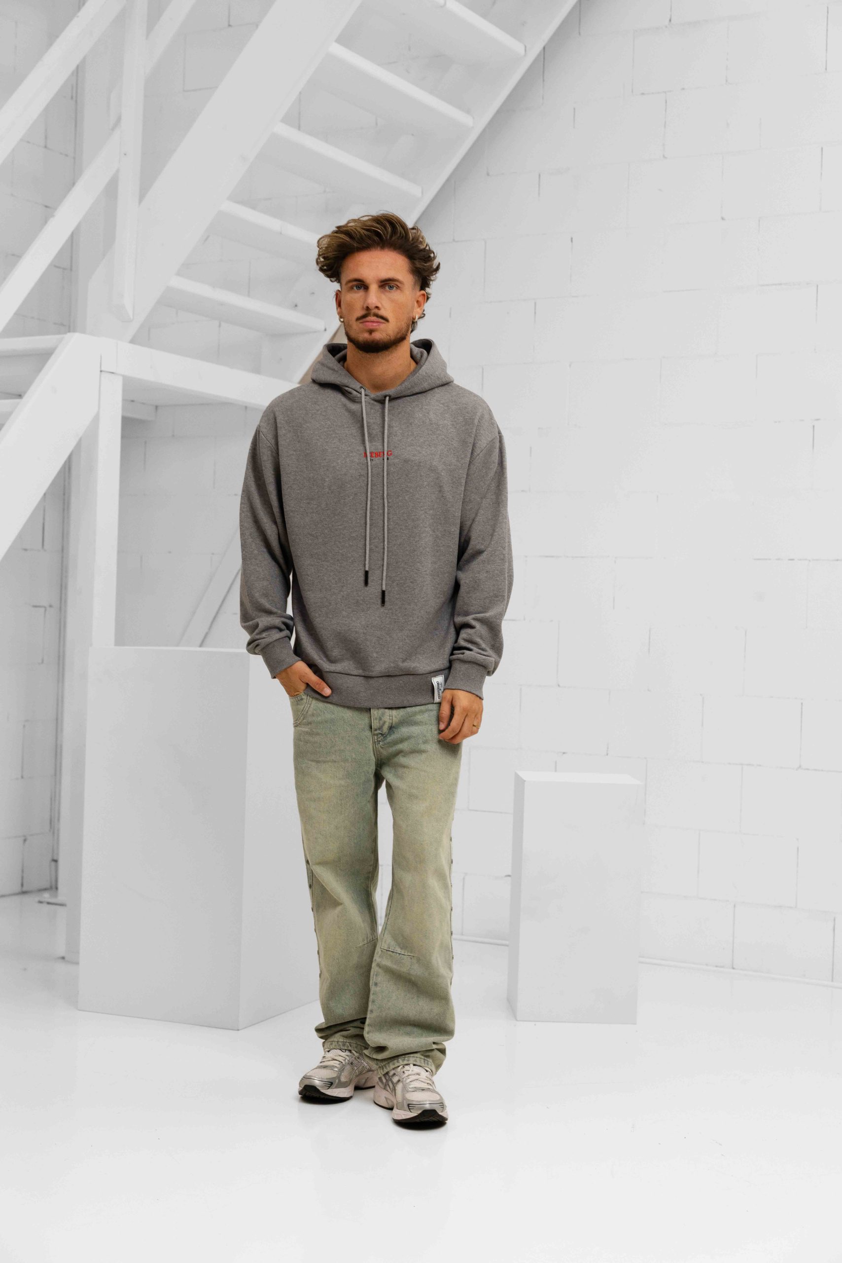Iceberg 5C Felpa E064 Hoodie Heren Grijs