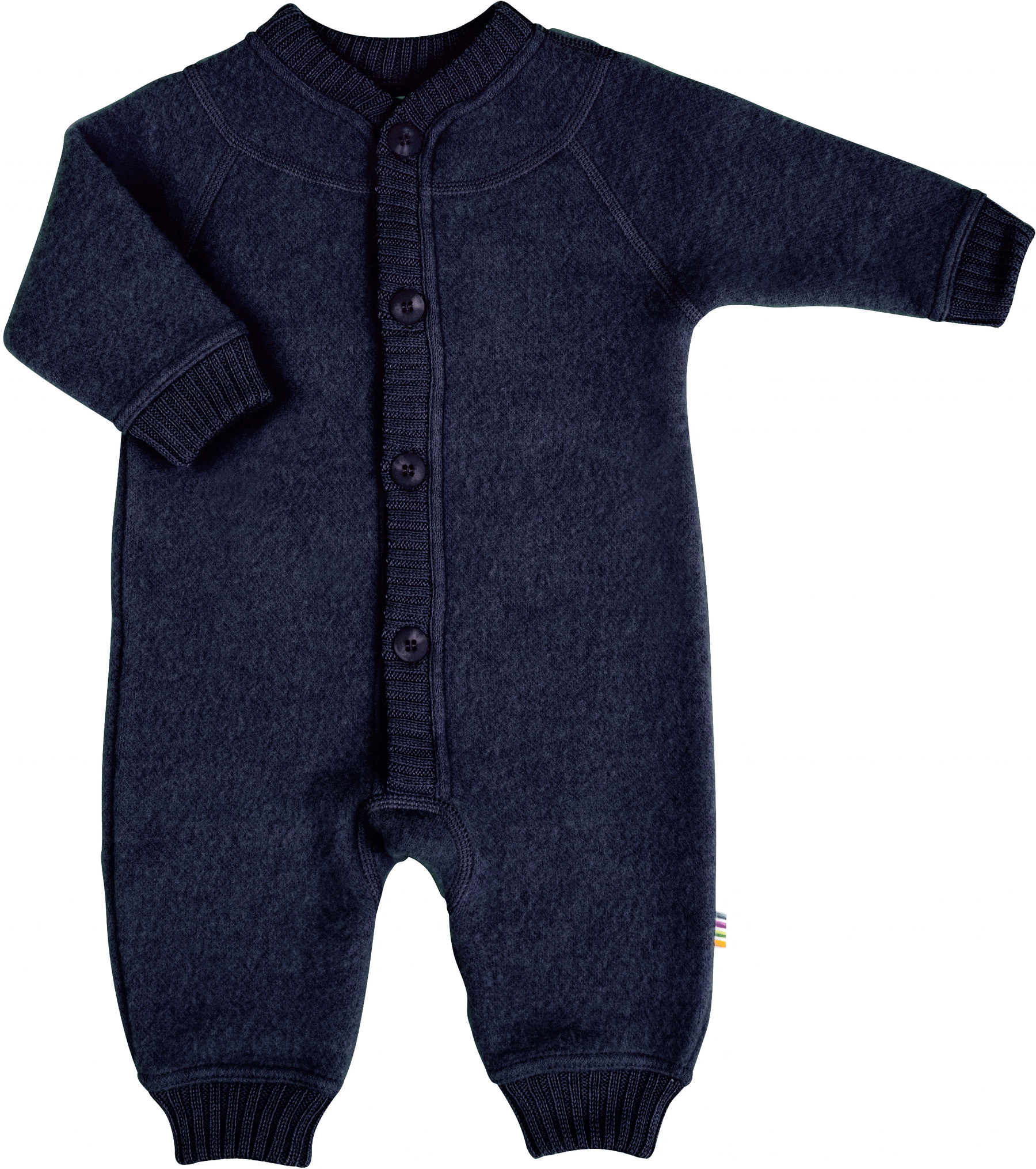 Joha Jumpsuit d knapper dark blue melange merino uld