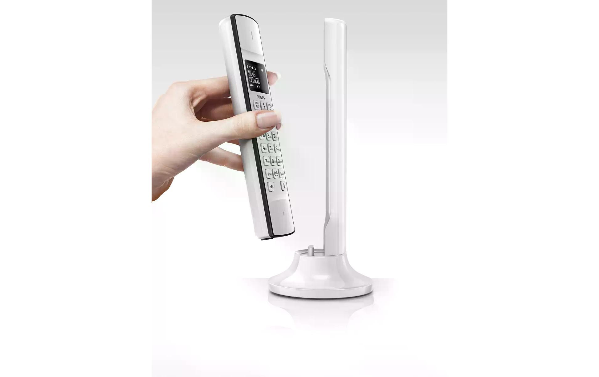 Schnurlostelefon M4501W WeissLinea, schnurloses Design-Telefon – Eine Verbindung von klaren Linien